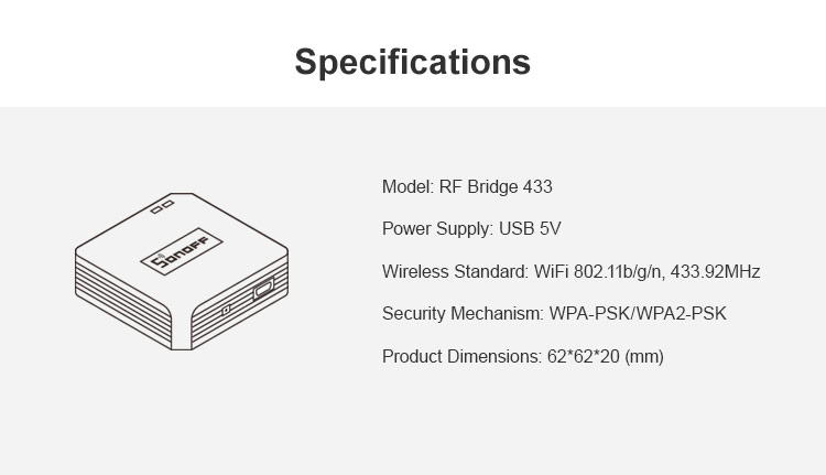 SONOFF RF_ Bridge 433 MHz - Sonoff Egypt